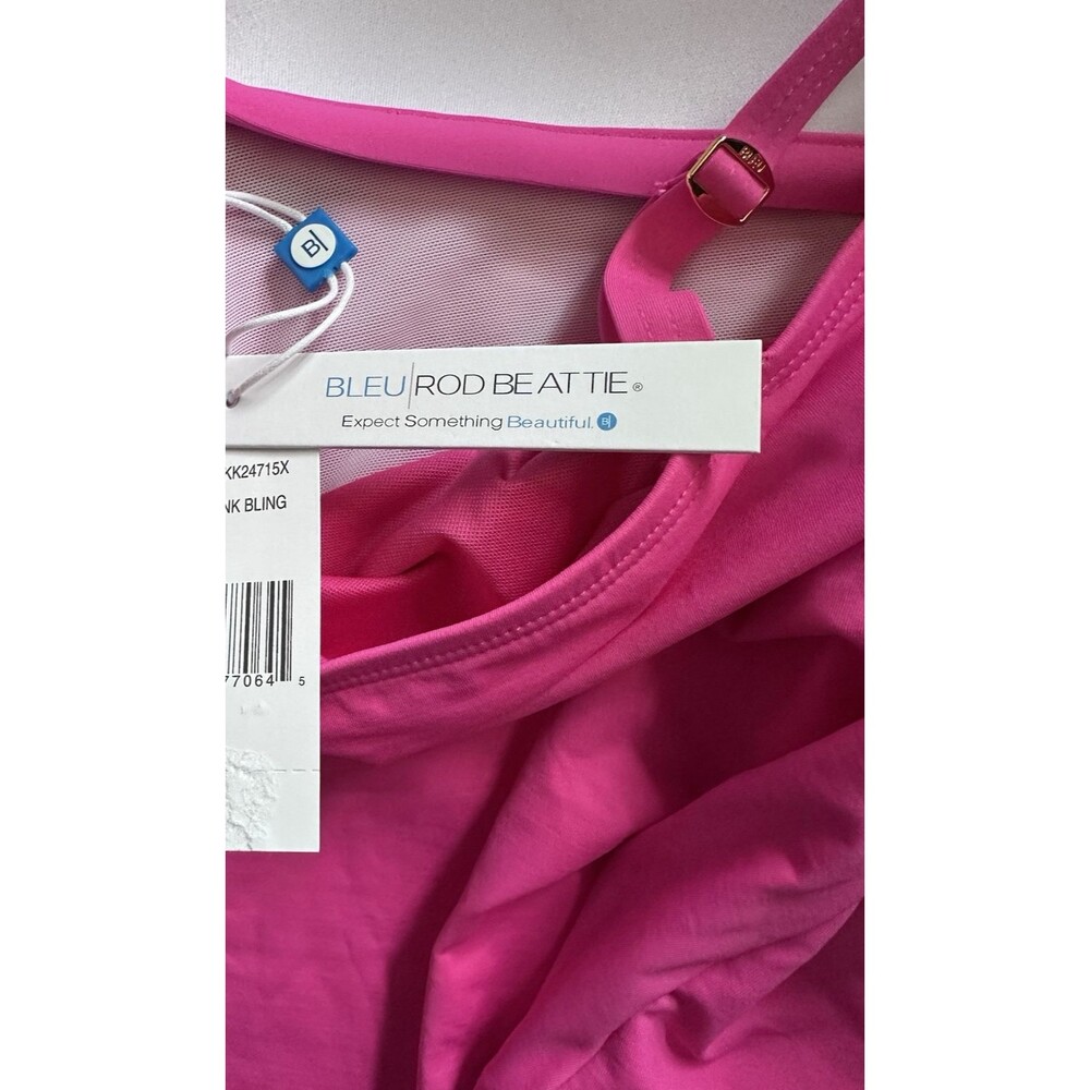 Bleu by Rod Beattie Women's Plus size Molded-Cup One-Piece Swimsuit Hot Pink 16W - Picture 10 of 10